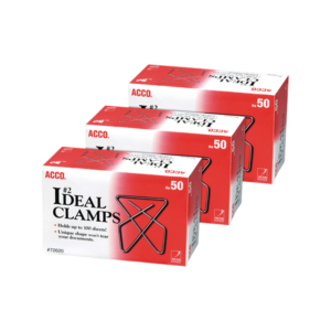 ACCO Ideal Small Butterfly Clips, 0.13 Capacity, Silver, 50 Clips/Pack