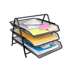 Fellowes 3 Letter Tray, Black, 3H x 10W x14-1/8 D