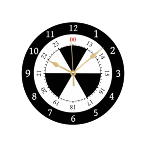 AbilityOne SKILCRAFT 14.5 Round SelfSet Wall Clock, Analog, Quartz