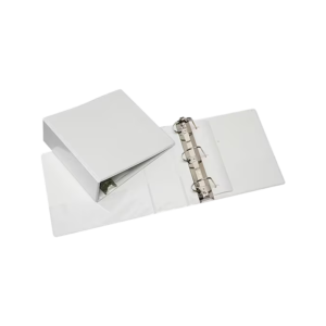 AbilityOne SKILCRAFT Heavy Duty 4 3-Ring View Binders, Slant Ring, White