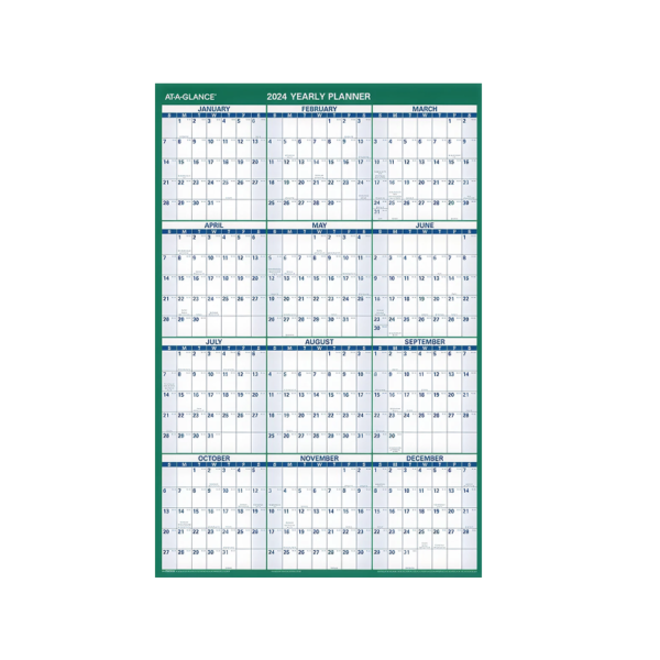 AbilityOne 36 x 24 90/120-Day Undated Reversible/Erasable Planner