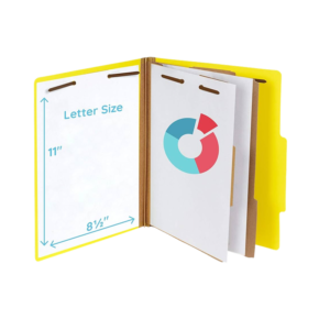 7530016006975, Classification Pocket Folder, 6-Section, Letter, Yellow, 10/Bx