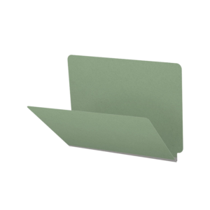 AbilityOne 7530015907108 End Tab Folder, 2 Fasteners, 1 Exp, Light Green, 25/Box