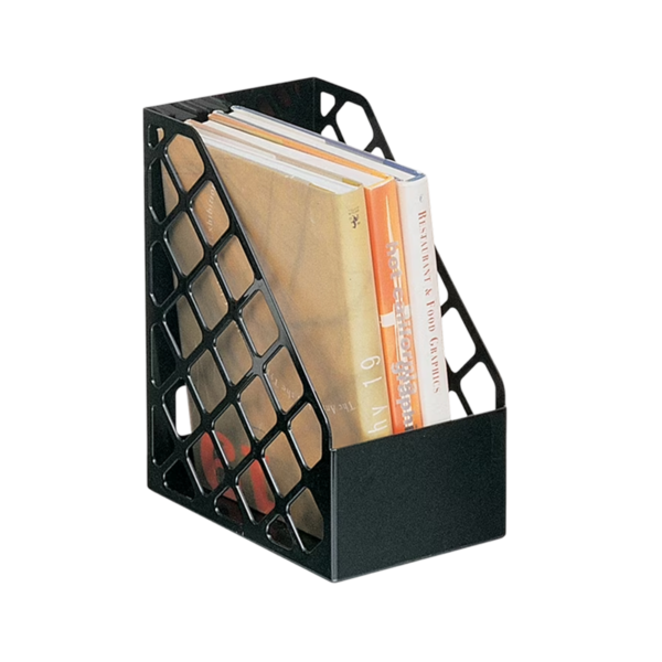Universal Recycled Plastic Magazine File, 1 Compartment, Black, 11 3/4H x 3W x 9 1/2D